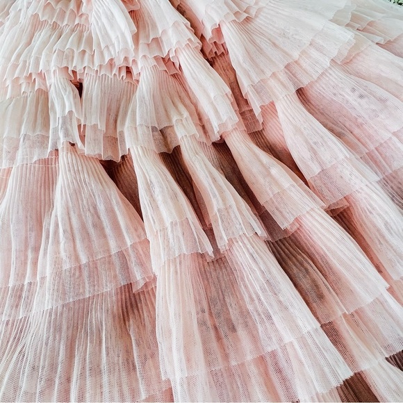 Anthropologie NWT Eva Franco Victoire Tiered Tulle Mini Dress Pink Party Sz 8 - Picture 10 of 13